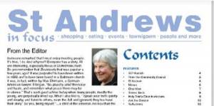 An editorial page from "St.Andrews in Focus"